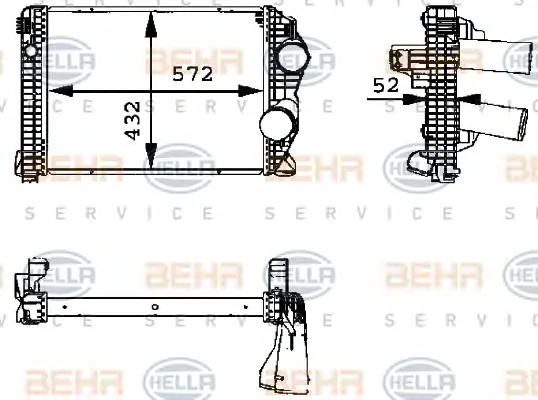 8ML 376 723-791 BEHR/HELLA/PAGID Интеркулер (радиатор интеркулера) (фото 1)