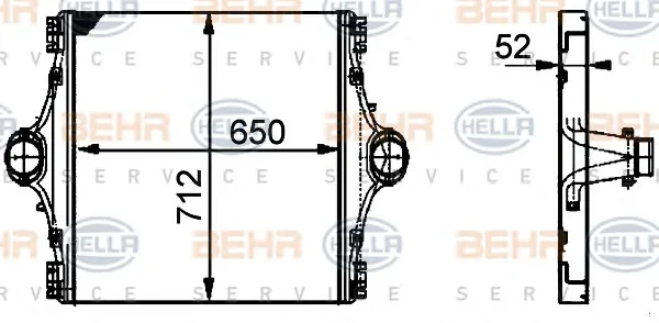 8ML 376 724-031 BEHR/HELLA/PAGID Интеркулер (радиатор интеркулера) (фото 1)