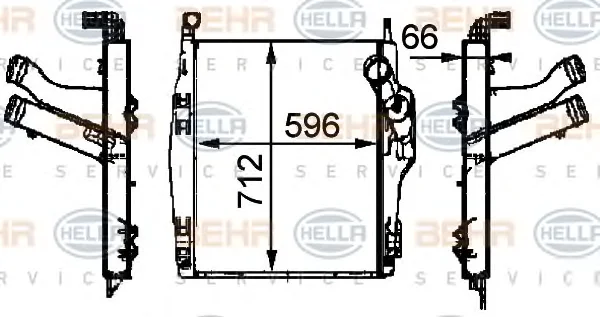 8ML 376 724-091 BEHR/HELLA/PAGID Интеркулер (радиатор интеркулера) (фото 1)