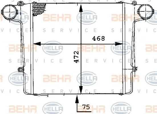 8ML 376 724-151 BEHR/HELLA/PAGID Интеркулер (радиатор интеркулера) (фото 1)