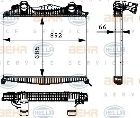 8ML 376 724-221 BEHR/HELLA/PAGID Интеркулер (радиатор интеркулера) (фото 1)