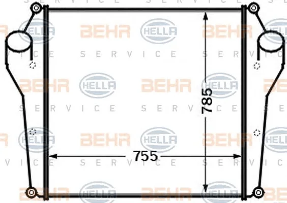 8ML 376 727-591 BEHR/HELLA/PAGID Интеркулер (радиатор интеркулера) (фото 1)