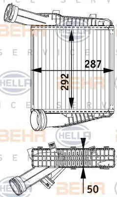 8ML 376 729-571 BEHR/HELLA/PAGID Интеркулер (радиатор интеркулера) (фото 1)