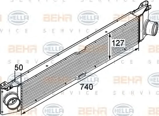 8ML 376 746-011 BEHR/HELLA/PAGID Интеркулер (радиатор интеркулера) (фото 1)