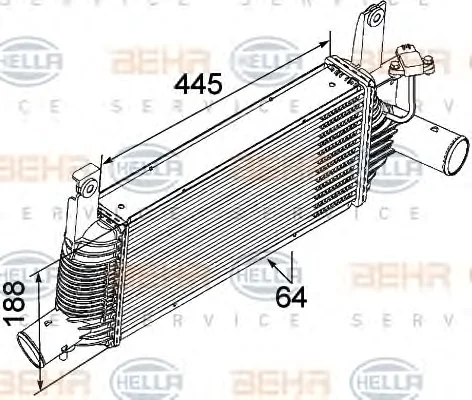 8ML 376 746-041 BEHR/HELLA/PAGID Интеркулер (радиатор интеркулера) (фото 1)