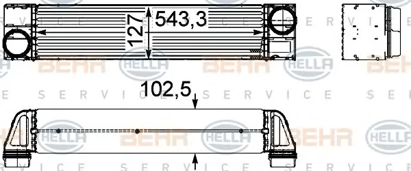 8ML 376 746-051 BEHR/HELLA/PAGID Интеркулер (радиатор интеркулера) (фото 1)