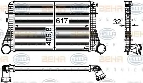 8ML 376 746-061 BEHR/HELLA/PAGID Интеркулер (радиатор интеркулера) (фото 1)