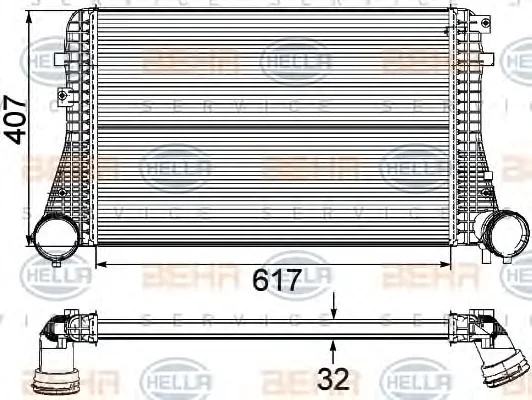 8ML 376 746-121 BEHR/HELLA/PAGID Интеркулер (радиатор интеркулера) (фото 1)