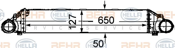 8ML 376 746-331 BEHR/HELLA/PAGID Интеркулер (радиатор интеркулера) (фото 1)