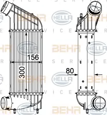 8ML 376 746-361 BEHR/HELLA/PAGID Интеркулер (радиатор интеркулера) (фото 1)
