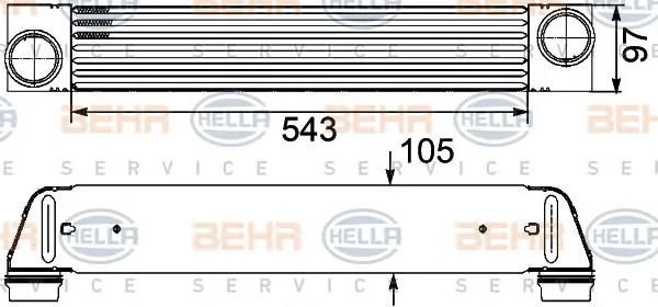 8ML 376 746-461 BEHR/HELLA/PAGID Интеркулер (радиатор интеркулера) (фото 1)