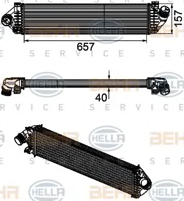 8ML 376 746-471 BEHR/HELLA/PAGID Интеркулер (радиатор интеркулера) (фото 1)