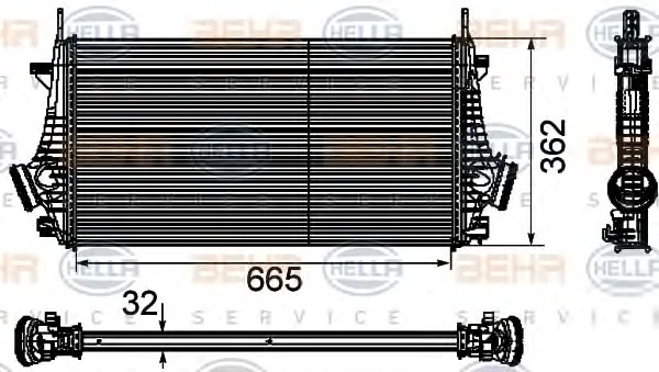 8ML 376 746-481 BEHR/HELLA/PAGID Интеркулер (радиатор интеркулера) (фото 1)