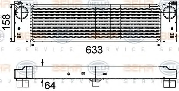 8ML 376 746-491 BEHR/HELLA/PAGID Интеркулер (радиатор интеркулера) (фото 1)