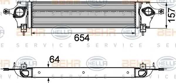 8ML 376 746-611 BEHR/HELLA/PAGID Интеркулер (радиатор интеркулера) (фото 1)