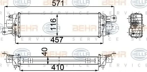 8ML 376 746-671 BEHR/HELLA/PAGID Интеркулер (радиатор интеркулера) (фото 1)