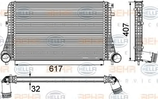 8ML 376 746-741 BEHR/HELLA/PAGID Интеркулер (радиатор интеркулера) (фото 1)