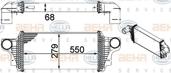 8ML 376 754-621 BEHR/HELLA/PAGID Интеркулер (радиатор интеркулера) (фото 1)