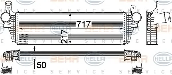 8ML 376 755-471 BEHR/HELLA/PAGID Интеркулер (радиатор интеркулера) (фото 1)