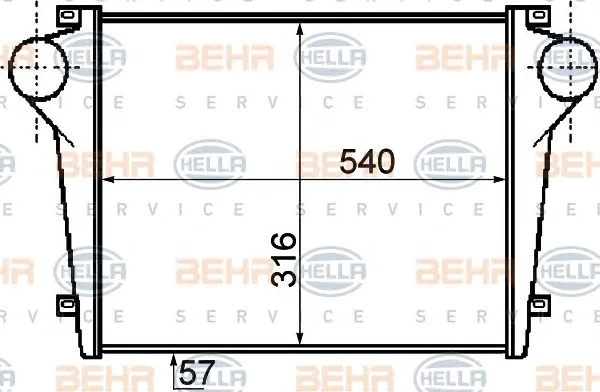 8ML 376 755-781 BEHR/HELLA/PAGID Интеркулер (радиатор интеркулера) (фото 1)