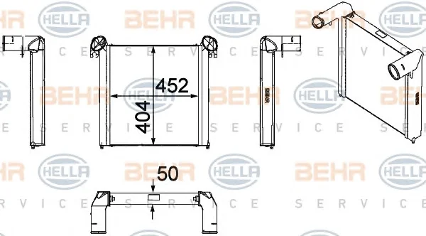 8ML 376 756-061 BEHR/HELLA/PAGID Интеркулер (радиатор интеркулера) (фото 1)