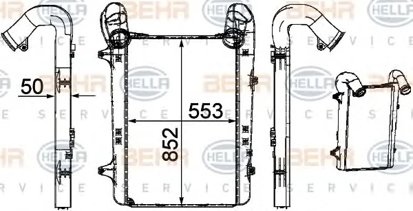 8ML 376 756-101 BEHR/HELLA/PAGID Интеркулер (радиатор интеркулера) (фото 1)
