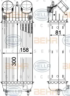 8ML 376 756-741 BEHR/HELLA/PAGID Интеркулер (радиатор интеркулера) (фото 1)