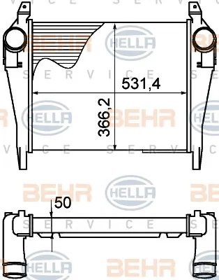 8ML 376 758-141 BEHR/HELLA/PAGID Интеркулер (радиатор интеркулера) (фото 1)