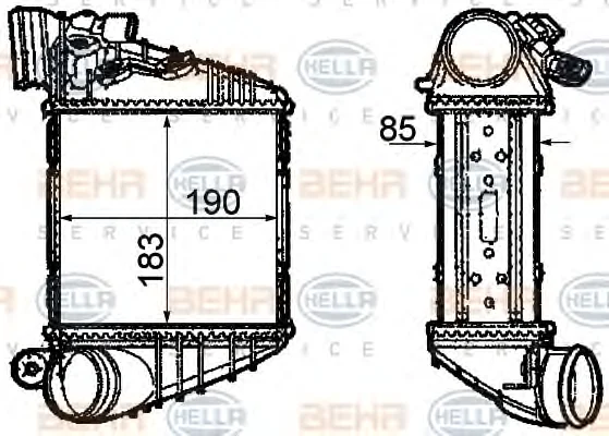 8ML 376 760-591 BEHR/HELLA/PAGID Интеркулер (радиатор интеркулера) (фото 1)