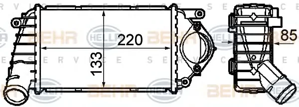 8ML 376 760-631 BEHR/HELLA/PAGID Интеркулер (радиатор интеркулера) (фото 1)