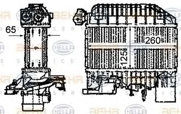 8ML 376 760-651 BEHR/HELLA/PAGID Интеркулер (радиатор интеркулера) (фото 1)