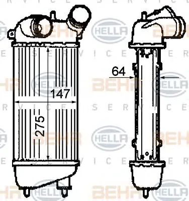 8ML 376 760-711 BEHR/HELLA/PAGID Интеркулер (радиатор интеркулера) (фото 1)