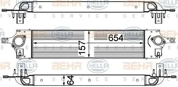 8ML 376 762-191 BEHR/HELLA/PAGID Интеркулер (радиатор интеркулера) (фото 1)