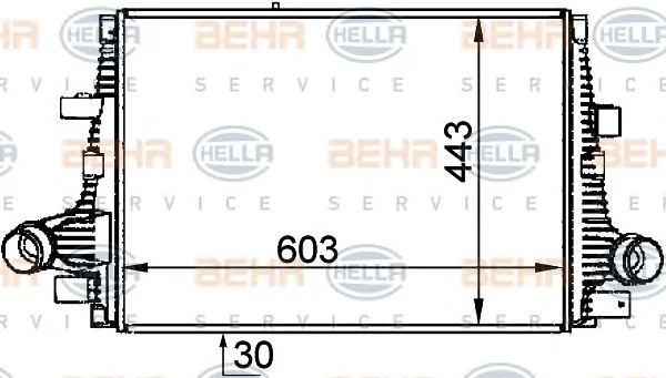 8ML 376 765-061 BEHR/HELLA/PAGID Интеркулер (радиатор интеркулера) (фото 1)