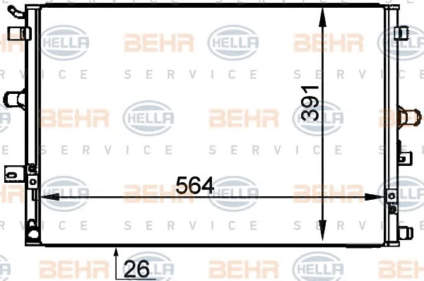 8ML 376 765-081 BEHR/HELLA/PAGID Интеркулер (радиатор интеркулера) (фото 1)