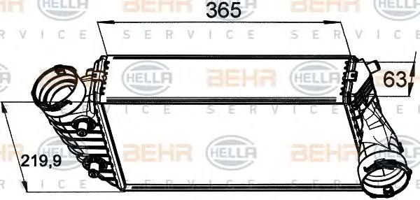 8ML 376 765-451 BEHR/HELLA/PAGID Интеркулер (радиатор интеркулера) (фото 1)