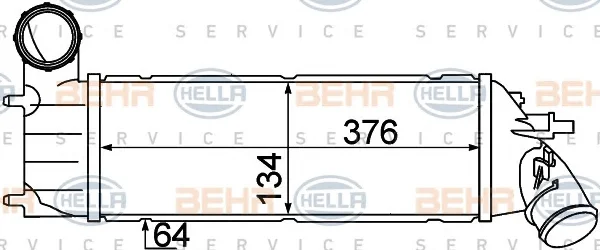 8ML 376 776-251 BEHR/HELLA/PAGID Интеркулер (радиатор интеркулера) (фото 1)