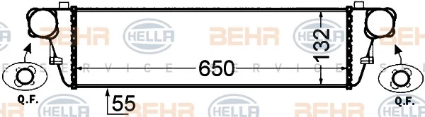 8ML 376 776-351 BEHR/HELLA/PAGID Интеркулер (радиатор интеркулера) (фото 1)
