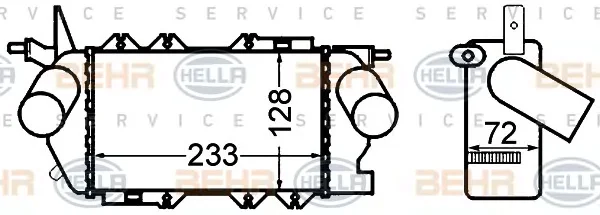 8ML 376 776-411 BEHR/HELLA/PAGID Интеркулер (радиатор интеркулера) (фото 1)