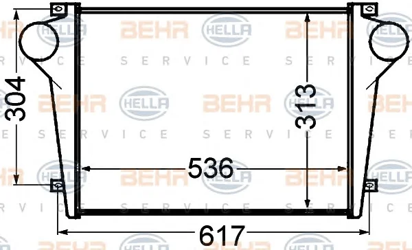 8ML 376 776-731 BEHR/HELLA/PAGID Интеркулер (радиатор интеркулера) (фото 1)