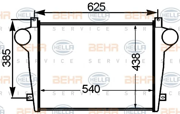 8ML 376 776-751 BEHR/HELLA/PAGID Интеркулер (радиатор интеркулера) (фото 1)