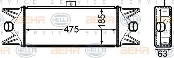8ML 376 776-771 BEHR/HELLA/PAGID Интеркулер (радиатор интеркулера) (фото 1)