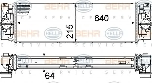 8ML 376 777-391 BEHR/HELLA/PAGID Интеркулер (радиатор интеркулера) (фото 1)