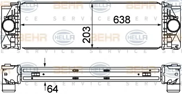 8ML 376 777-404 BEHR/HELLA/PAGID Интеркулер (радиатор интеркулера) (фото 1)