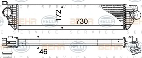 8ML 376 787-411 BEHR/HELLA/PAGID Интеркулер (радиатор интеркулера) (фото 1)