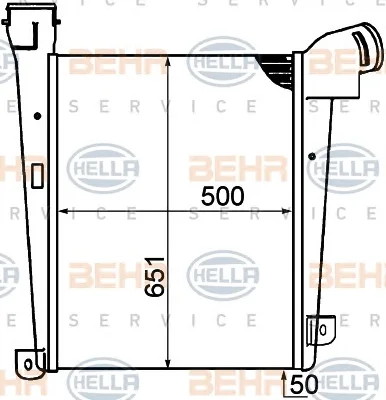 8ML 376 792-061 BEHR/HELLA/PAGID Интеркулер (радиатор интеркулера) (фото 1)