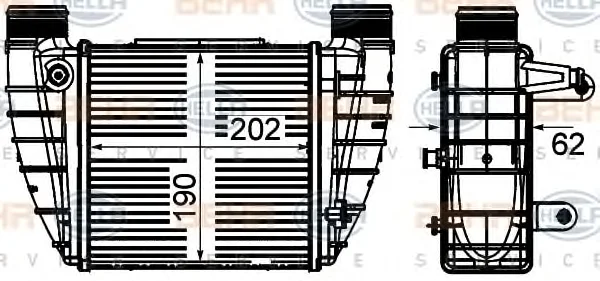 8ML 376 899-051 BEHR/HELLA/PAGID Интеркулер (радиатор интеркулера) (фото 1)