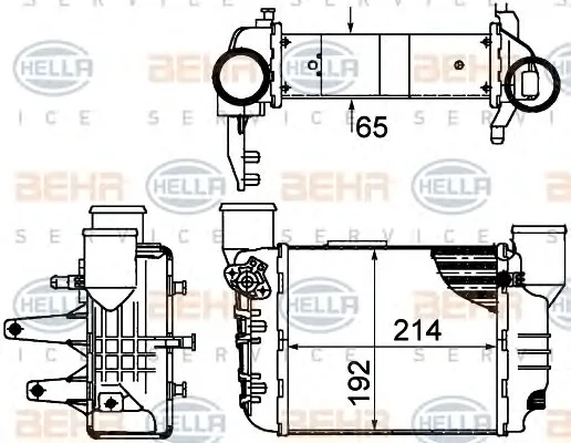 8ML 376 899-061 BEHR/HELLA/PAGID Интеркулер (радиатор интеркулера) (фото 1)