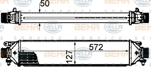 8ML 376 899-131 BEHR/HELLA/PAGID Интеркулер (радиатор интеркулера) (фото 1)