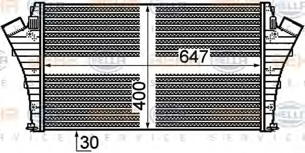 8ML 376 899-171 BEHR/HELLA/PAGID Интеркулер (радиатор интеркулера) (фото 1)